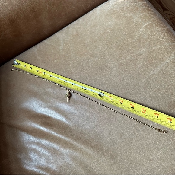 Gold plated stainless steel rope chain w shell charm vintage vibes shore coastal - Picture 14 of 14